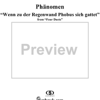 Four Duets, Op.61, No.3 Phänomen, "Wenn zu der Regenwand Phöbus sich gattet"