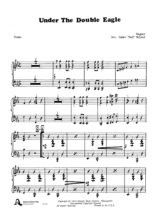 Under The Double Eagle - Piano