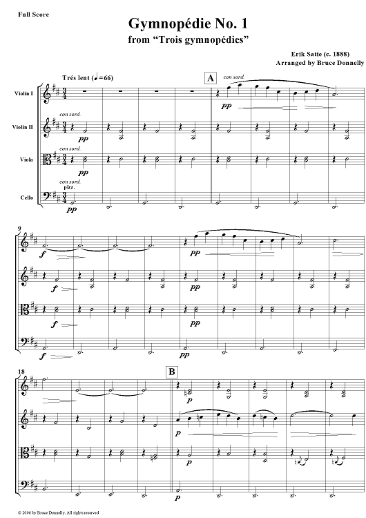 Gymnopédie No. 1 - Score