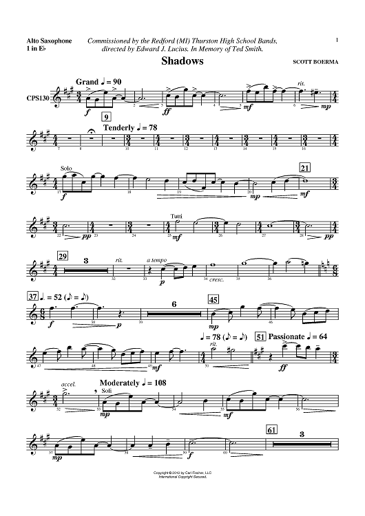 Shadows - Alto Sax 1