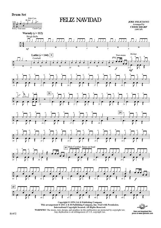 Feliz Navidad - Drum Set