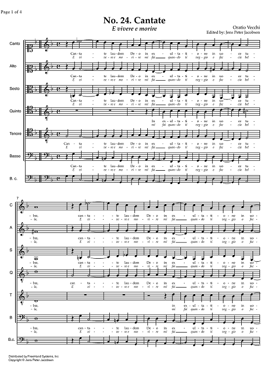 Cantate - E vivere e morire