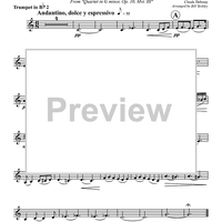 Andantino - From "Quartet in G minor, Op. 10, Mvt. III" - Trumpet 2 in Bb