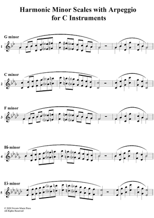 Minor Scales with Arpeggio - C Instruments