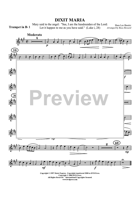 Dixit Maria - Trumpet 1
