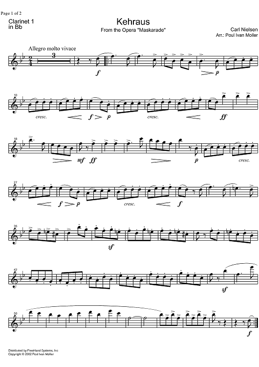 Kehraus - Clarinet 1