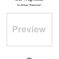 Winterreise (Song Cycle), Op.89, No. 20 - Der Wegweiser, D911 - No. 20 from "Winterreise"  Op.89