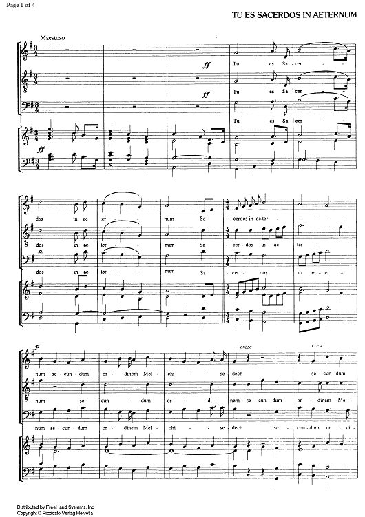 Tu es sacerdos in aeternum