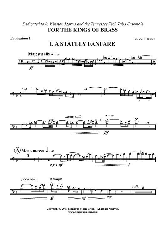 For the Kings of Brass - Euphonium 1 BC/TC