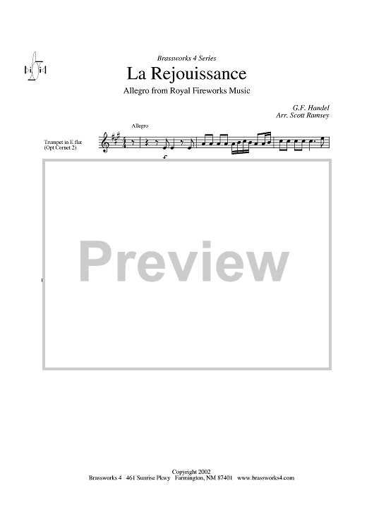 La Rejouissance - Trumpet in E-flat