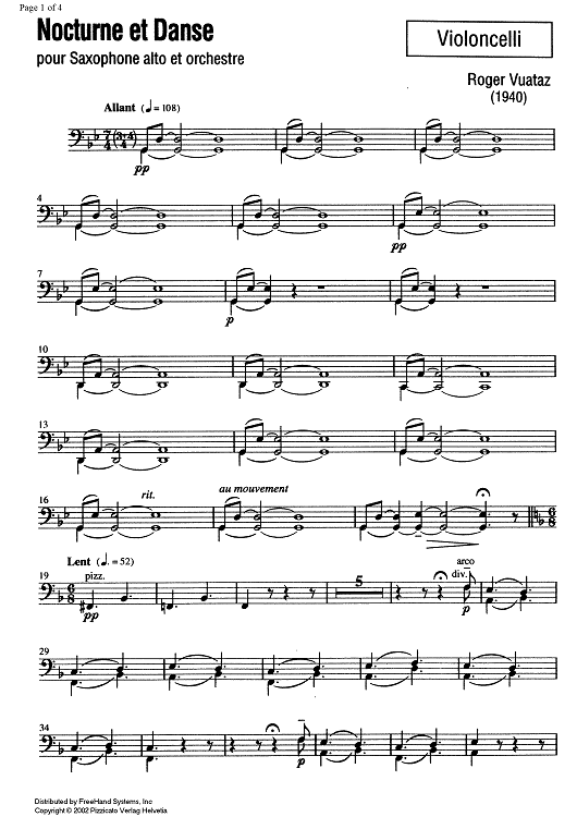 Nocturne et Danse Op.58 No. 2 - Cello