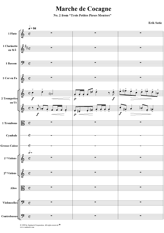 Marche de Cocagne, No. 2 from "Trois petites piéces montées" - No. 2 from  "Trois Petites Pièces Montées"