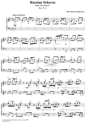Two Pieces. No. 1. Scherzo à la russe in B-flat Major (B-dur)&quot