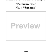 Mass No. 10 (Kriegsmesse) in C Major, "Paukenmesse": Sanctus