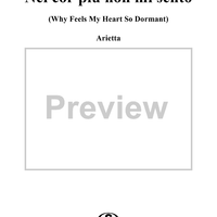 Nel cor più non mi sento