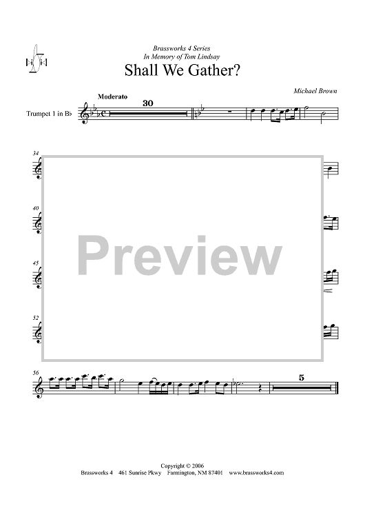 Shall We Gather? - Trumpet 1 in B-flat