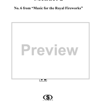 Music for the Royal Fireworks, No. 6: Minuet 2 - Score