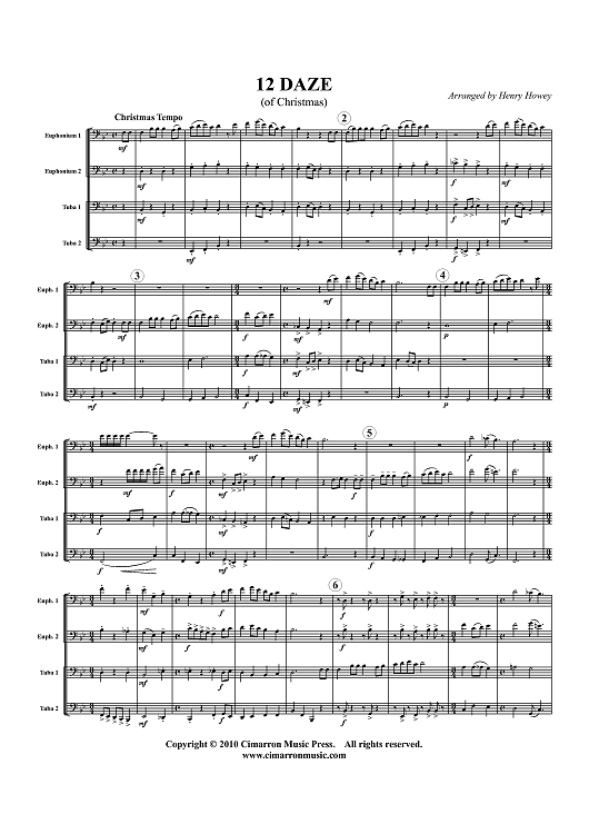 12 Daze (of Christmas) - Score