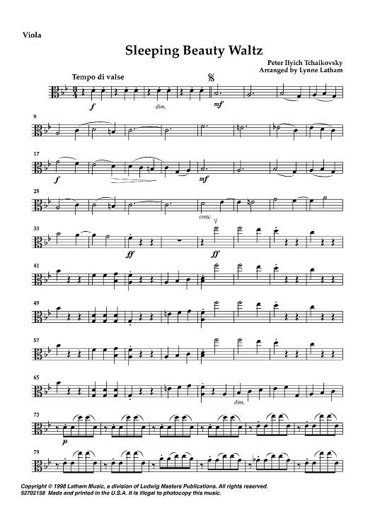 Sleeping Beauty Waltz - Viola