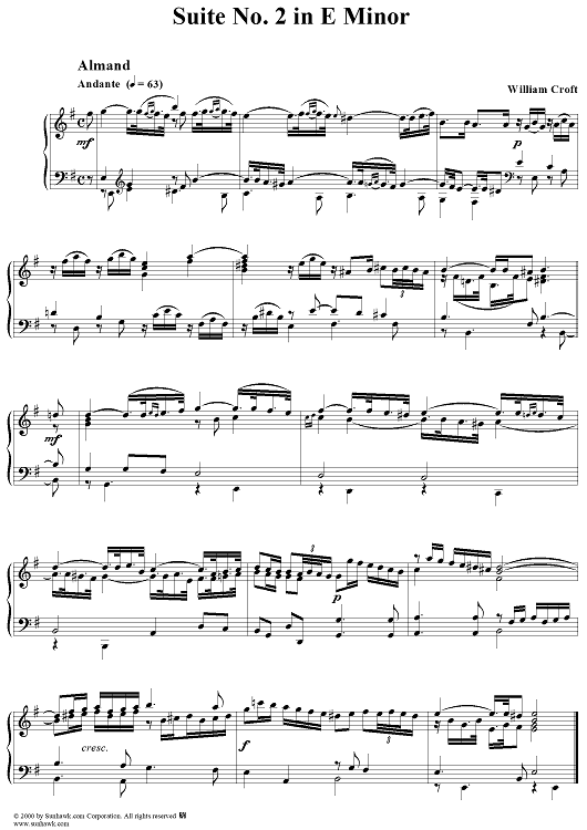 Suite No. 2 in E Minor