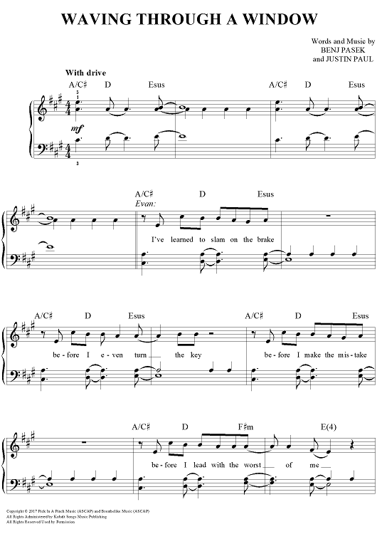 Waving Through A Window - from Dear Evan Hansen