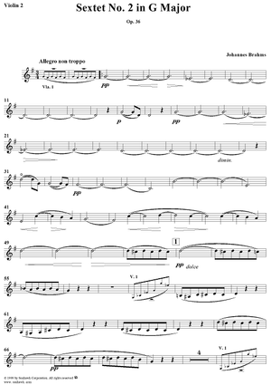 String Sextet No. 2 - Violin 2