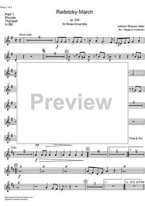 Radetzky Marsch Op.228 - Piccolo Trumpet in B-flat