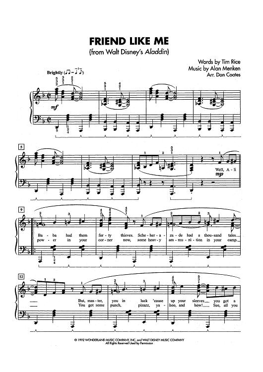 Friend Like Me (from Walt Disney's Aladdin)