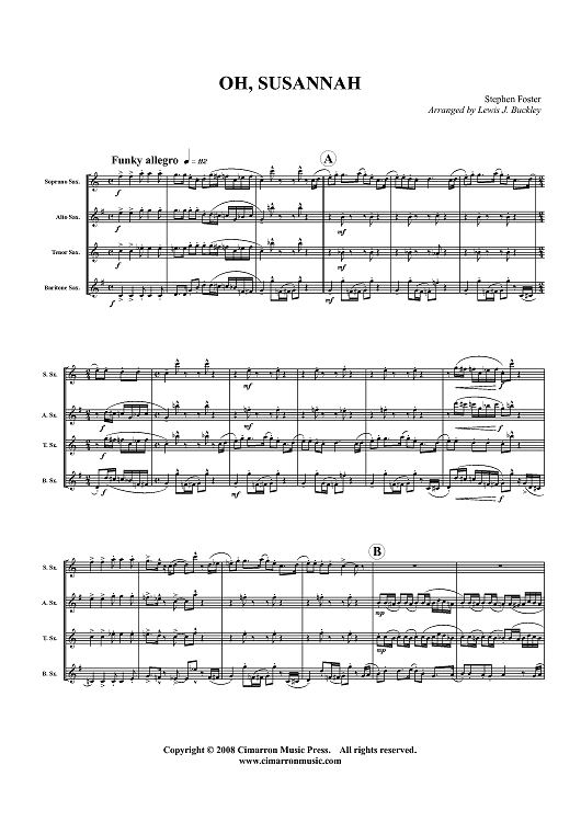 Oh, Susannah - Score