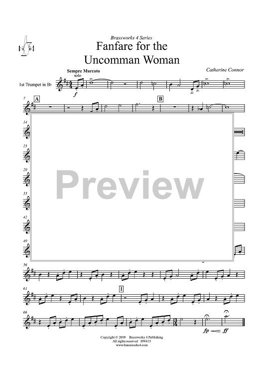 Fanfare for the Uncomman Woman - Trumpet 1 in B-flat