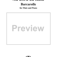 Au Bord du Rhin: Barcarolle - Piano Score