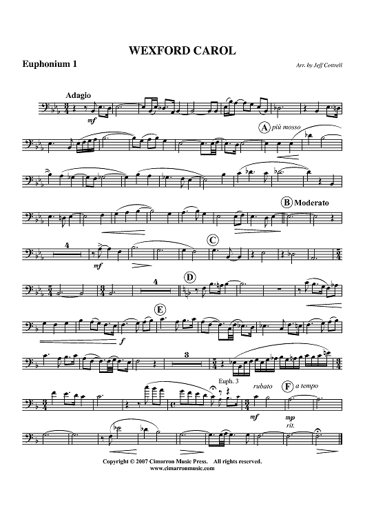 Wexford Carol - Euphonium 1 BC/TC