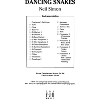 Dancing Snakes - Score Cover