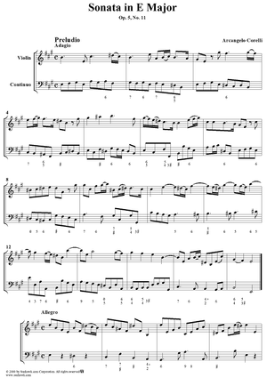 Violin Sonata No. 11 - Piano Score