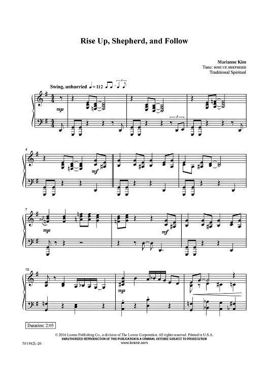 Rise Up, Shepherd, and Follow