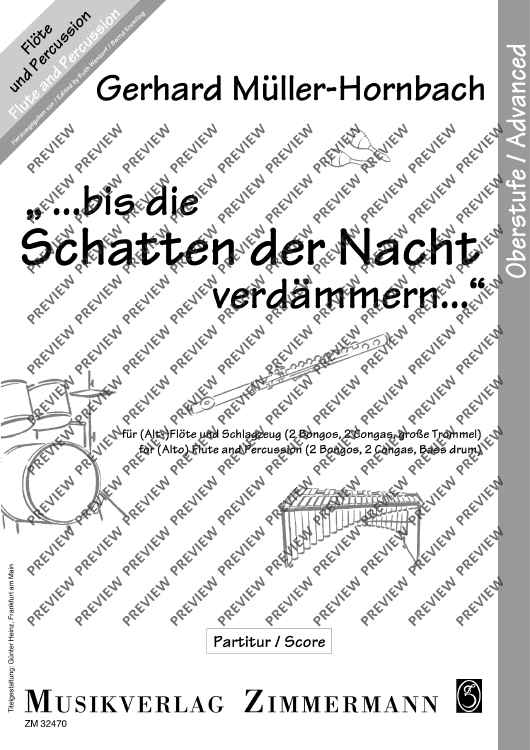 ...bis die Schatten der Nacht verdämmern - Score and Parts