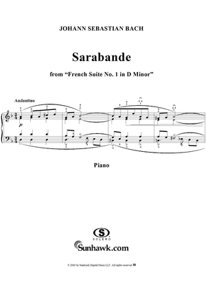 Sarabande from the First French Suite in D Minor