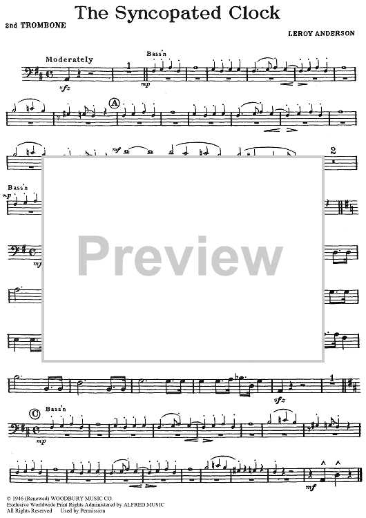 The Syncopated Clock - Trombone 2