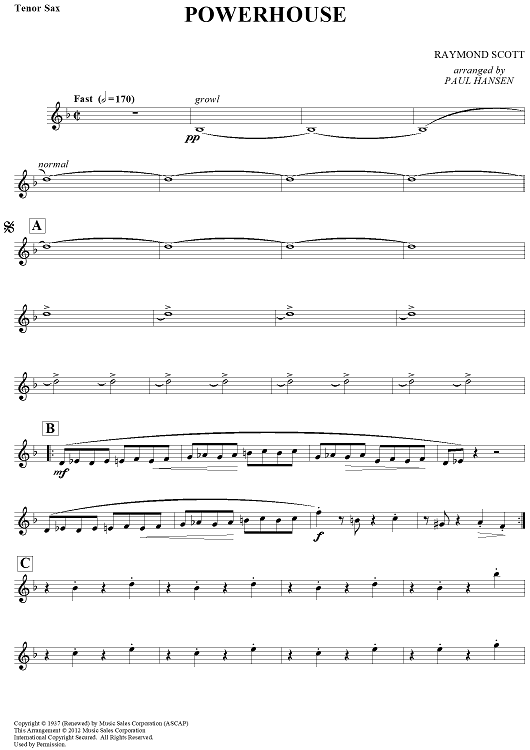 Powerhouse - Tenor Sax