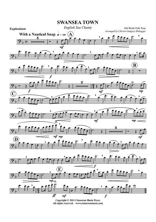 Swansea Town - English Sea Chanty - Euphonium BC/TC