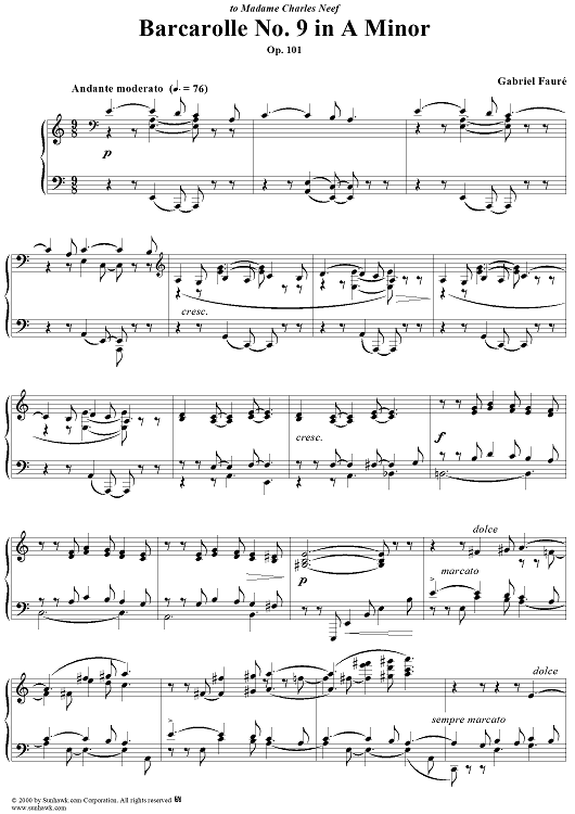 Barcarolle no. 9 in A Minor - op. 101