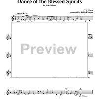 Dance of the Blessed Spirits - Trumpet 1
