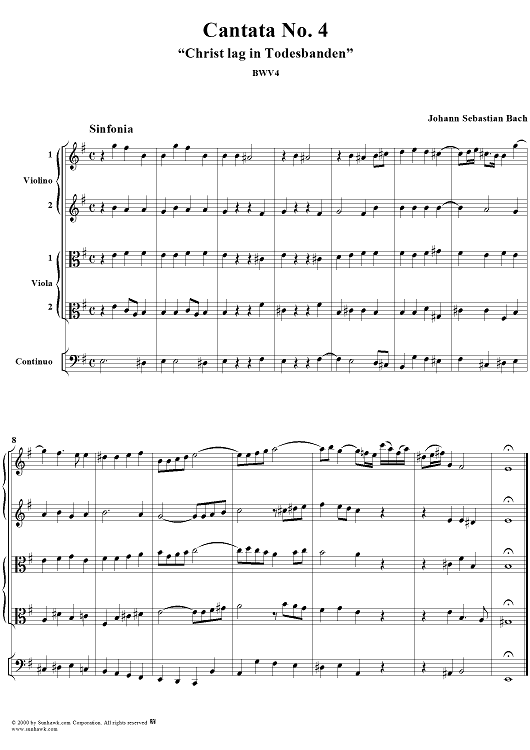 Cantata No. 4, "Christ lag in Todesbanden," BWV4