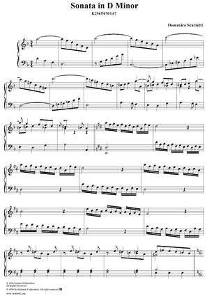 Sonata in D minor - K294/P470/L67