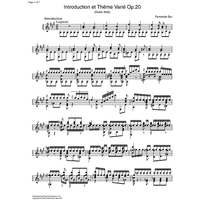Introduction et Thême Varié Op.20