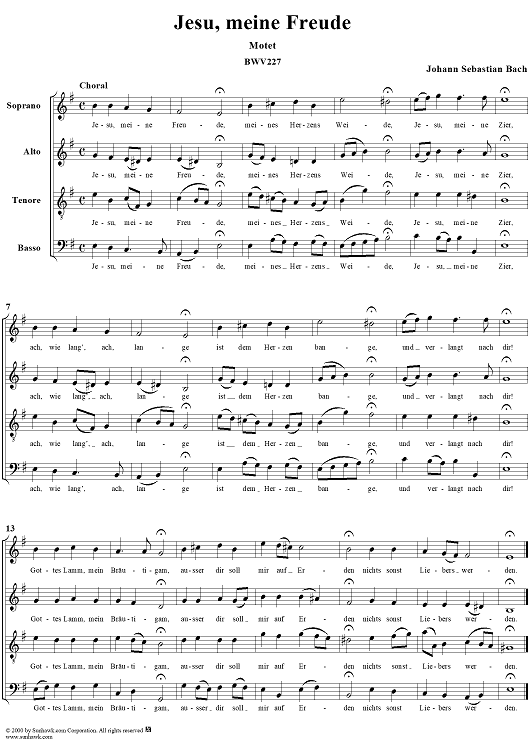 Motet 3:  "Jesu, meine Freude,"  BWV 227