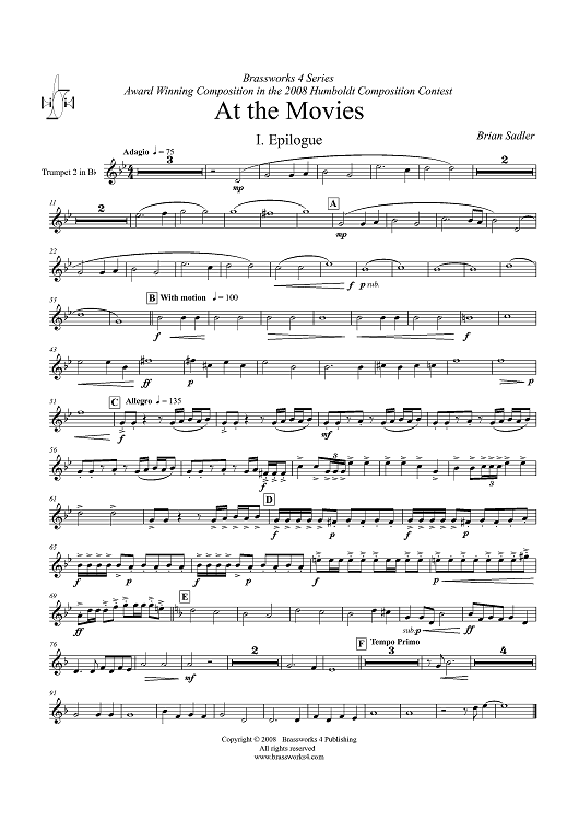 At the Movies - Trumpet 2 in B-flat