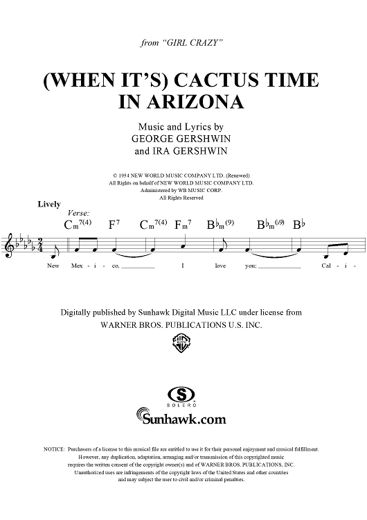 (When It's) Cactus Time In Arizona