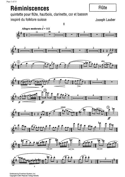 Réminiscences - Flute