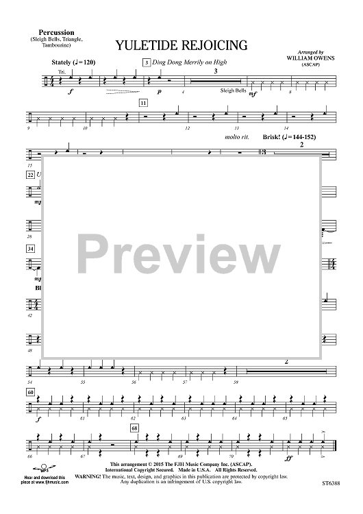 Yuletide Rejoicing - Percussion